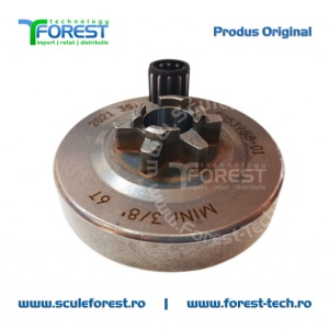 Carcasa ambreiaj originala pentru drujba Husqvarna T540X cu pinion fix si rulment pas .3/8" - Img 6