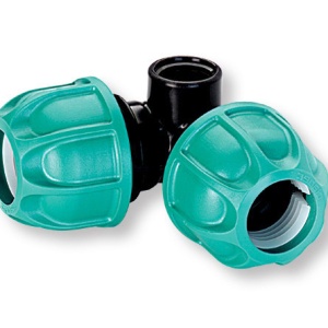 Cot Claber de 90° cu mufe de 3/4" si conector de legatura de 1/2" - Img 2