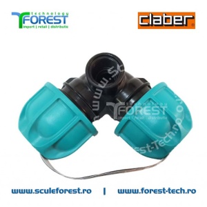 Cot Claber de 90° cu mufe de 3/4" si conector de legatura de 1/2" - Img 6