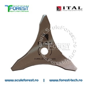 Disc (cutit) motocoasa ITAL pt.iarba, 255mm, 3 cutite | SculeForest