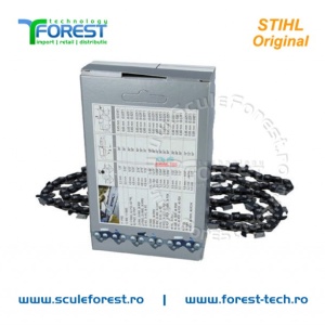 Lant drujba Stihl 40cm, 27.5 dinti (55 eclise), pas 3/8, canal 1.3mm (colt rotund) - 3636 000 0055 - Img 2