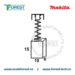 Perii colectoare (carbune) originale Makita CB106 - Img 3