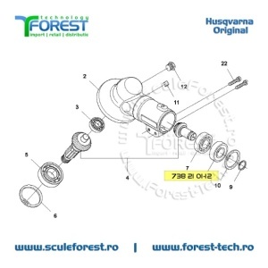 Rulment cu bile original la angrenaj unghiular motocoasa Husqvarna 135R, 235R, 333R, 535RX - Img 7