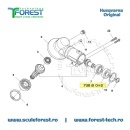 Rulment original cu bile angrenaj unghiular motocoasa Husqvarna 135R, 235 R, 333R, 535RX