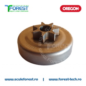 Carcasa ambreiaj Oregon pentru drujba Husqvarna 136, 137, 141, 142, 235, 235e cu pinion fix si rulment pas .3/8"