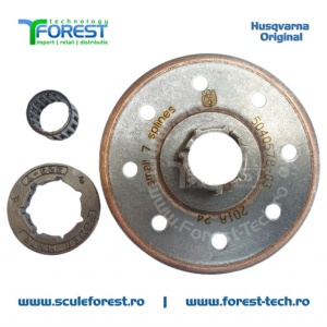 Carcasa ambreiaj originala pentru drujba Husqvarna 545, 550XP, 555, 560XP, 562XP, Jonsered CS2252, CS2253 cu sproket si rulment pas .325" - Img 3