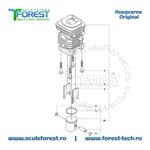 Cilindru original drujba Husqvarna 236, 240, 240e, Jonsered CS2234, Jonsered CS2238 - Img 4