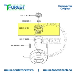 Knob (bulb) inferior original cap motocoasa T45X Husqvarna - Img 8