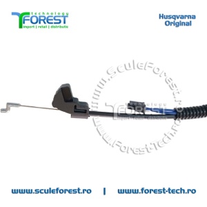 Maner acceleratie complet original cu cabluri pentru motocoasa Husqvarna 128R - Img 7
