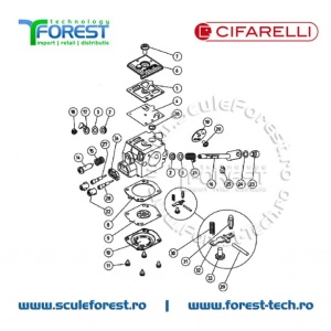 Schema explodata atomizor Cifarelli M1200 - Img 2