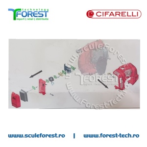 Carburator original (kit) model Ruixing pentru atomizor Cifarelli M1200 - Img 12