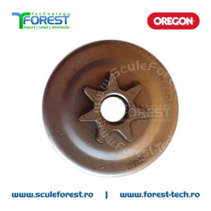 Carcasa ambreiaj Oregon pentru drujba Husqvarna 136, 137, 141, 142, 235, 235e cu pinion fix si rulment pas .3/8" - Img 2