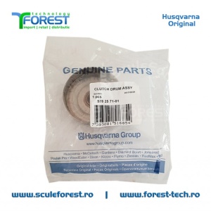 Carcasa ambreiaj originala pentru drujba Husqvarna 135, 135e, 140, 140e cu pinion fix si rulment pas .3/8" - Img 2
