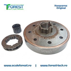 Carcasa ambreiaj originala pentru drujba Husqvarna 545, 550XP, 555, 560XP, 562XP, Jonsered CS2252, CS2253 cu sproket si rulment pas .325" - Img 4