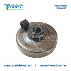 Carcasa ambreiaj originala pentru drujba Husqvarna 565, 572XP cu sproket si rulment pas .3/8"