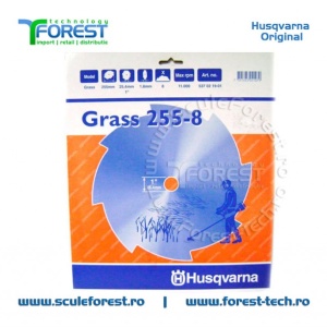 Disc (cutit) motocoasa Husqvarna Grass pt.iarba, 255mm, 8 dinti | SculeForest - Img 2