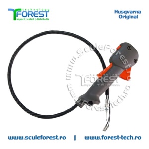Maner acceleratie complet original cu cabluri pentru motocoasa Husqvarna 333R MarkII - Img 2
