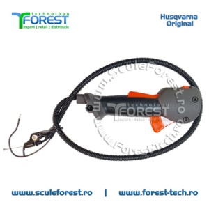Maner acceleratie complet original cu cabluri pentru motocoasa Husqvarna 545RX - Img 3