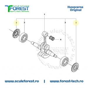 Semering original rulment ambielaj drujba Husqvarna 445, 450, 445e, 450e - Img 3