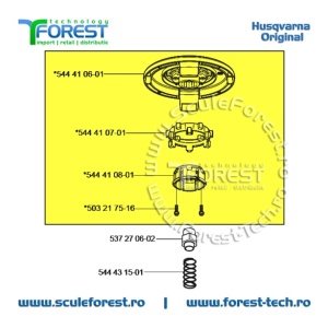 Capac inferior original echipat cu hub cap motocoasa T55X Husqvarna - Img 8