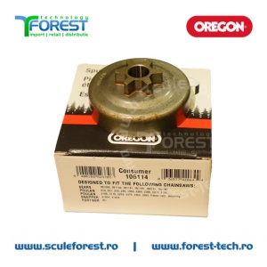 Carcasa ambreiaj Oregon pentru drujba Husqvarna 120MarkII, 236, 240, 240e, Jonsered CS2234, Cs2238, Partner 351, 352, 371, 372 cu pinion fix si rulment pas .3/8" - Img 7