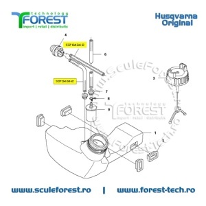 Conducta (furtun) carburant originala pentru motocoasa Husqvarna 135R, 323R, 325R, 333R, 535RX - Img 4