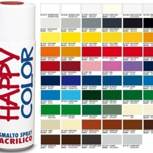 Vopsea spray "HAPPY COLOR" acrilic GRI SILICIU RAL 7032 400ml - Img 3
