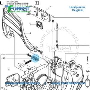 Amortizor vibratii original pentru drujba Husqvarna120 MarkII, 235, 235e, 236, 240e, Jonsered CS2234, CS2238 - Img 4