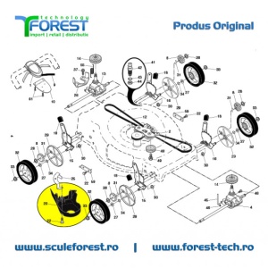 Capac sistem autopropulsie Husqvarna LC 356V, LC 356AWD, M56-190APX - Img 7
