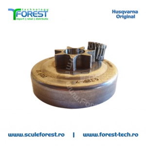Carcasa ambreiaj originala pentru drujba Husqvarna 40, Jonsered CS2045, CS2050 cu pinion fix si rulment pas .325" - Img 4