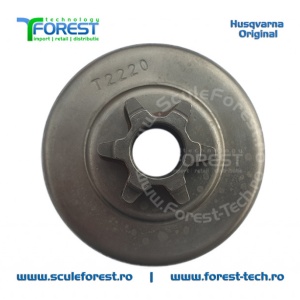 Carcasa ambreiaj originala pentru drujba Husqvarna T435 cu pinion fix si rulment pas .3/8" - Img 2