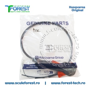 Maner acceleratie complet original cu cabluri pentru motocoasa Husqvarna 135R - Img 7