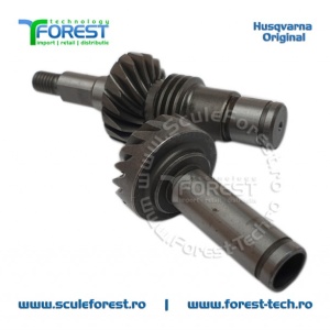 Set original pinioane angrenaj unghiular (reductor) motocoasa Husqvarna 128LDx, 327P5, 323P4, 325P5X, 525P4S - Img 2