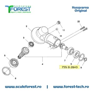 Siguranta originala la angrenaj unghiular motocoasa Husqvarna 135R, 235R, 333R, 535RX - Img 3