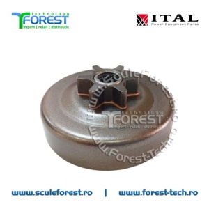 Carcasa ambreiaj compatibila pentru drujba Husqvarna 120Mark II, 235, 235e, 236, 236 II, 240, 240e, Jonsered CS2234, CS2238, Partner 351, 352, 371, 372 cu pinion fix si rulment pas .3/8" - Img 3