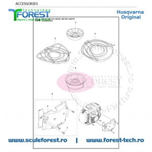 Cupa suport de protectie la disc ptr. motocositoarele Husqvarna 545RX, 545 FXT - Img 5