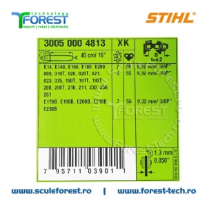 Lama drujba Stihl 40cm pas 3/8 canal 1.3mm Rollomatic E (55 eclise) - Img 5