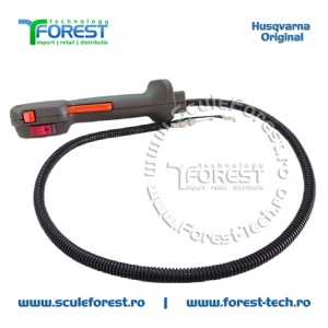 Maner acceleratie complet original cu cabluri pentru motocoasa Husqvarna 333R MarkII - Img 5