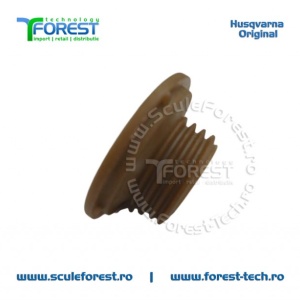 Melc ulei (pinion) original pentru pompa ulei drujba Husqvarna 350, 350e, Jonsered CS2145, CS2150 - Img 4