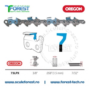 Rola lant drujba 73LPX OREGON pas 3/8 canal 1.5mm - Img 3