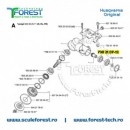 Rulment original cu bile angrenaj unghiular motocoasa Husqvarna 343R, 345R, 545RX