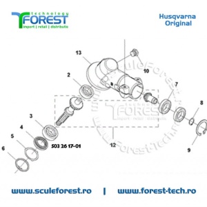 Semering original pentru angrenaj unghiular 343R, 545RX, 545RXT - Img 6