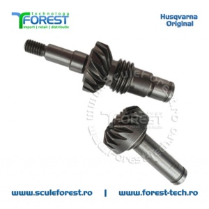 Set original pinioane angrenaj unghiular (reductor) motocoasa Husqvarna 128LDx, 327P5, 323P4, 325P5X, 525P4S - Img 3