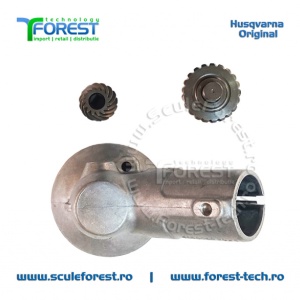 Set original pinioane angrenaj unghiular (reductor) motocoasa Husqvarna 135R, 333R, 535RX - Img 2