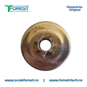 Carcasa ambreiaj originala pentru drujba Husqvarna 455 Rancher cu pinion fix si rulment pas .325"