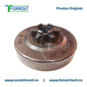 Carcasa ambreiaj originala pentru drujba Husqvarna T540X cu pinion fix si rulment pas .3/8" - Img 2