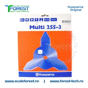 Disc (cutit) motocoasa Husqvarna pt.iarba, 255mm, 3 cutite | SculeForest - Img 2