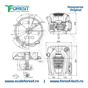 Motor complet masina tuns gazon Husqvarna LC 151, Husqvarna LC 151S - Img 7