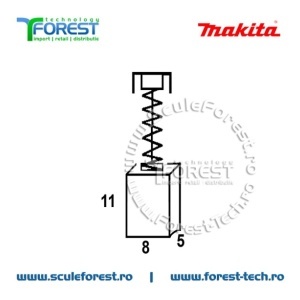 Perii colectoare (carbune) originale Makita CB64 - Img 2