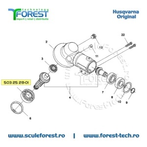 Rulment cu bile original la angrenaj unghiular motocoasa Husqvarna 135R, 235R, 333R, 535RX - Img 8